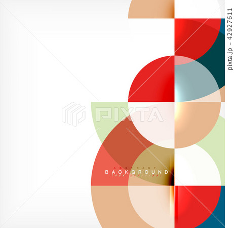 Minimal circle abstract background design, multicolored template for business or technology 42927611