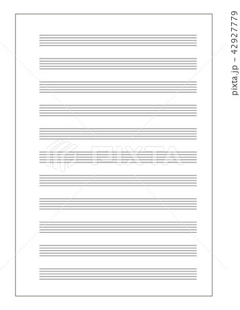 Music sheet a4 format with note stave grid 42927779