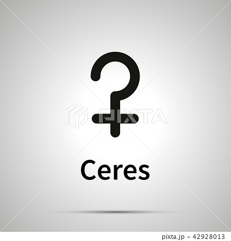Ceres astronomical sign, simple black icon Ceres astronomical sign, simple black icon 42928013