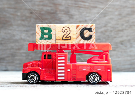 Toy fire ladder truck hold letter in word b2c 42928784