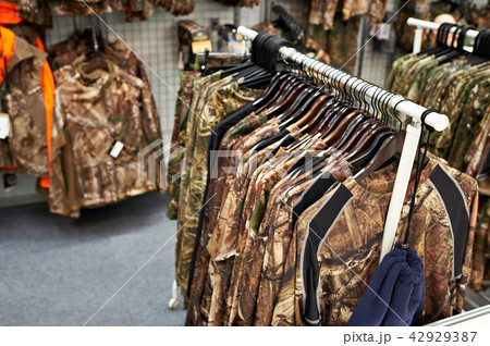 Clothes for hunting and fishing in store 42929387