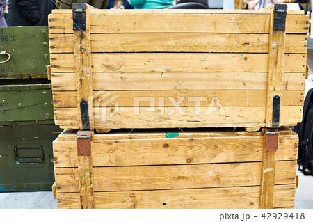 Wooden weapons boxes Wooden weapons boxes 42929418