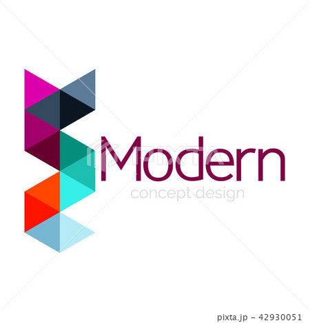 Triangle shape design abstract business logo icon design. Company logotype branding emblem idea 42930051