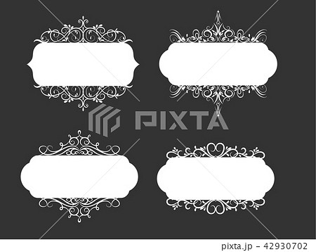 Vector illustration of old style label collection Vector illustration of old style label collection 42930702