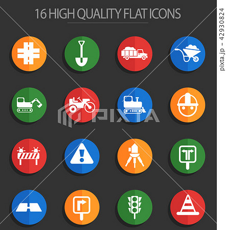 road repairs 16 flat icons road repairs 16 flat icons 42930824