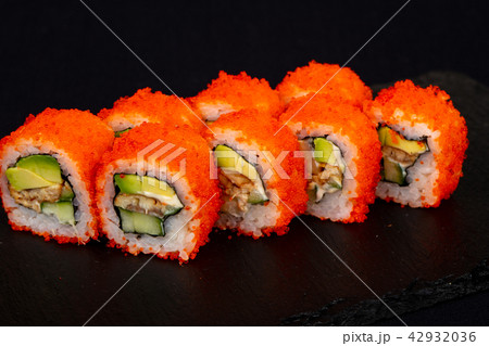 Japanese roll with eel Japanese roll with eel 42932036