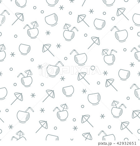 Cute seamless pattern with cocktail in half 42932651