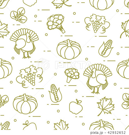 Happy Thanksgiving cartoon pattern 42932652
