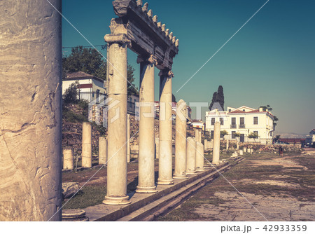 Panorama of the Roman Agora in summer, Athens 42933359