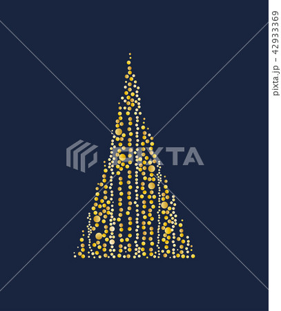 Golden christmas tree 42933369