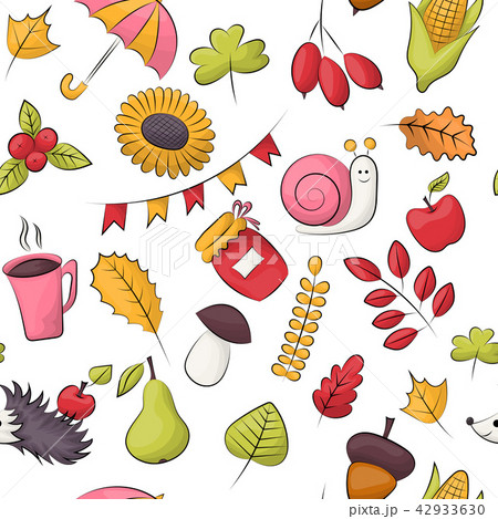 Autumn season theme. Seamless pattern. Autumn season theme. Seamless pattern. 42933630