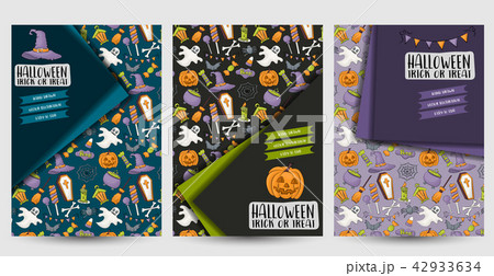 Halloween poster brochure. Design for a party Halloween poster brochure. Design for a party 42933634