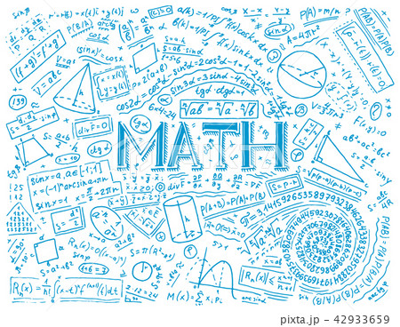 Scientific formulas and calculations in physics and mathematics on whiteboard. The lesson of algebra 42933659