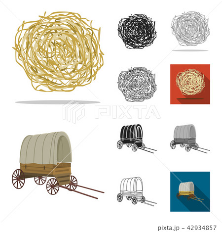 Attributes of the wild west cartoon,black,flat,monochrome,outline icons in set collection for design 42934857
