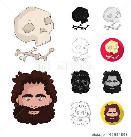 Life in the Stone Age cartoon,black,flat,monochrome,outline icons in set collection for design Life in the Stone Age cartoon,black,flat,monochrome,outline icons in set collection for design 42934893