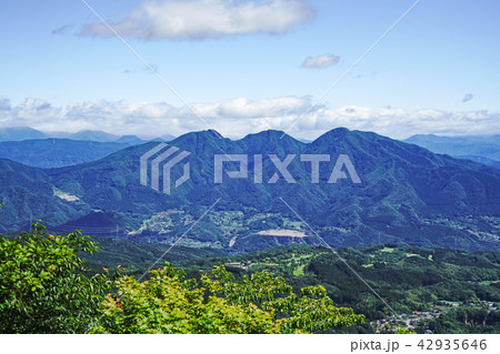 展望台より十二ヶ岳、中ノ岳、小野子山を望む 42935646