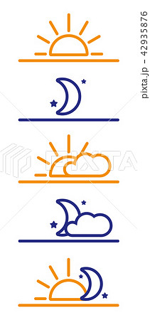 Day and Night icons 42935876