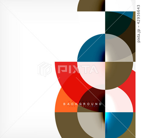 Minimal circle abstract background design, multicolored template for business or technology Minimal circle abstract background design, multicolored template for business or technology 42936643
