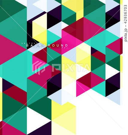 Multicolored triangles abstract background, mosaic tiles concept Multicolored triangles abstract background, mosaic tiles concept 42936703