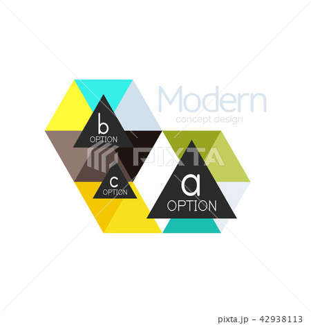 Triangle shape design abstract business logo icon design. Company logotype branding emblem idea Triangle shape design abstract business logo icon design. Company logotype branding emblem idea 42938113