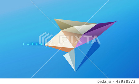 Abstract background - geometric origami style shape composition, triangular low poly design concept 42938573