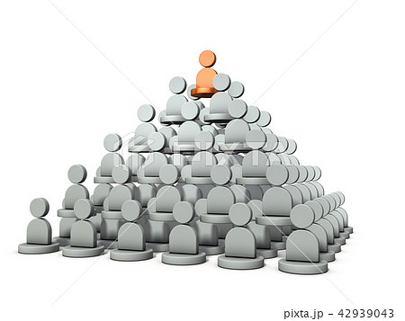 組織の階層構造を表すアブストラクト3DCG 組織の階層構造を表すアブストラクト3DCG 42939043
