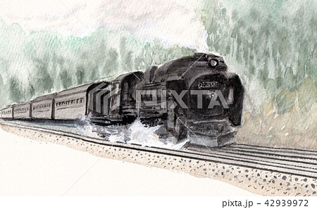 デコイチ 蒸気機関車 D51 Slのイラスト素材 42939972 Pixta