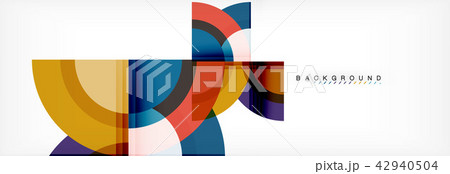 Vector circular geometric abstract background 42940504