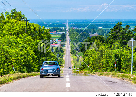《北海道》天に続く道・ドライブイメージ 《北海道》天に続く道・ドライブイメージ 42942449