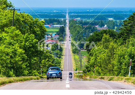 《北海道》天に続く道・ドライブイメージ 《北海道》天に続く道・ドライブイメージ 42942450
