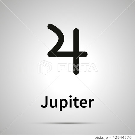 Jupiter astronomical sign, simple icon Jupiter astronomical sign, simple icon 42944576