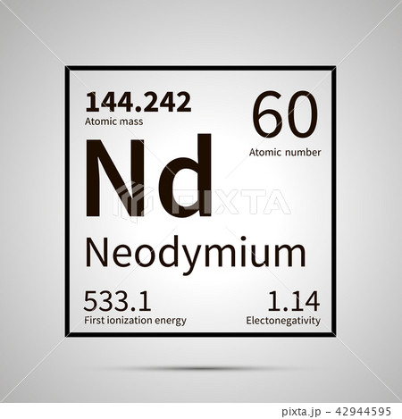 Neodymium chemical element icon 42944595