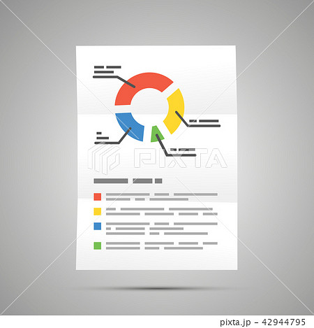 Bright colorful diagram a4 document icon Bright colorful diagram a4 document icon 42944795