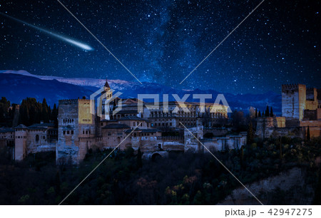 Perseid Meteor Shower over Alhambra Perseid Meteor Shower over Alhambra 42947275