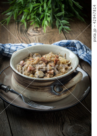 Traditional polish sauerkraut (bigos). 42947814