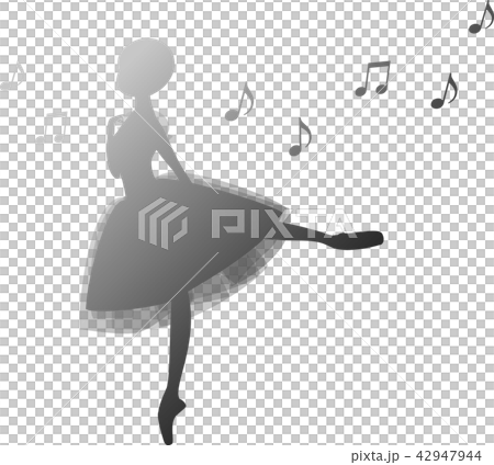 芭蕾舞剪影黑色漸變芭蕾舞女演員吉賽爾 42947944