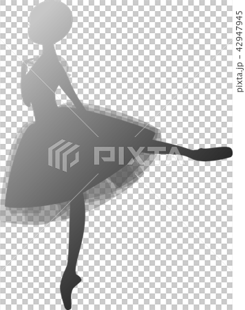 芭蕾舞剪影黑色漸變芭蕾舞女演員吉賽爾 42947945