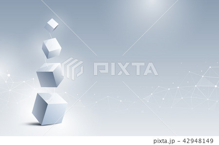 Abstract 3d cubes and background. 42948149