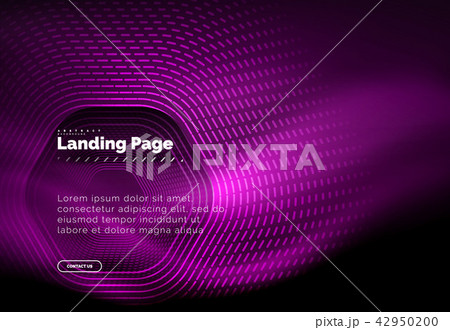 Neon glowing techno hexagon shape lines, hi-tech futuristic abstract background, landing page 42950200