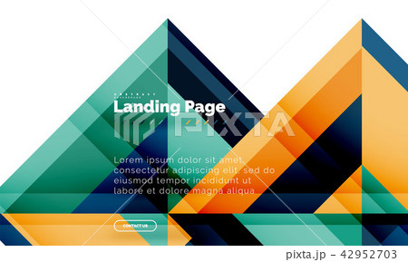 Square shape geometric abstract background, landing page web design template Square shape geometric abstract background, landing page web design template 42952703