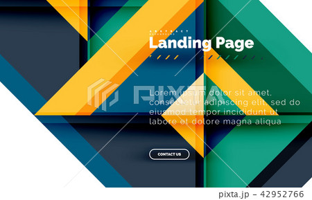 Square shape geometric abstract background, landing page web design template 42952766