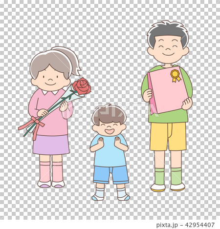 お祝い_全身_子ども3人 お祝い_全身_子ども3人 42954407