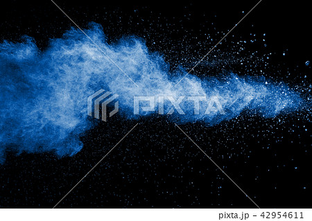Splash of blue dust on black background. Splash of blue dust on black background. 42954611
