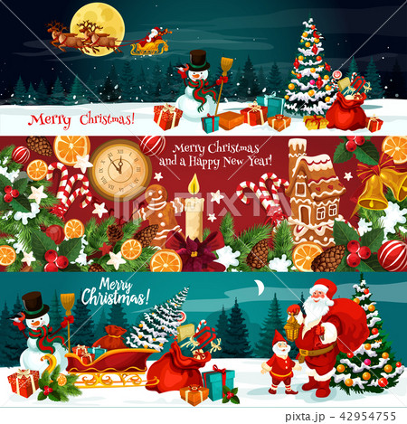 Christmas holiday banner of Xmas and New Year gift Christmas holiday banner of Xmas and New Year gift 42954755