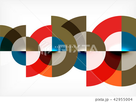 Minimal circle abstract background design, multicolored template for business or technology 42955004