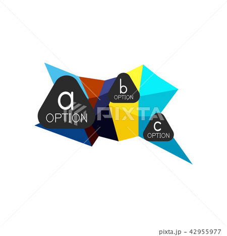 Abstract colorful geometric option infographics design template with sample abc options. Abstract 42955977