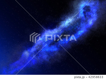 星空 宇宙 夜空 青 のイラスト素材