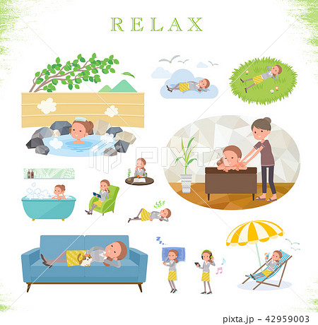 flat type Behind knot hair women_relax 42959003