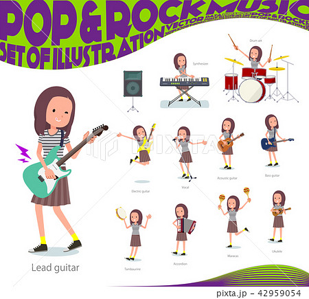 flat type Long hair women_pop music 42959054