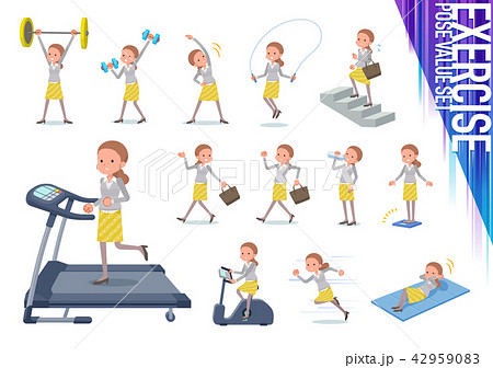 flat type Behind knot hair women_exercise 42959083